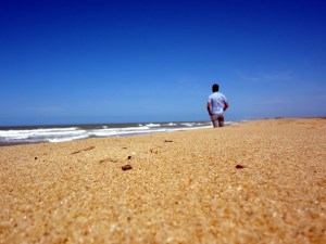 Thinking on the beach
